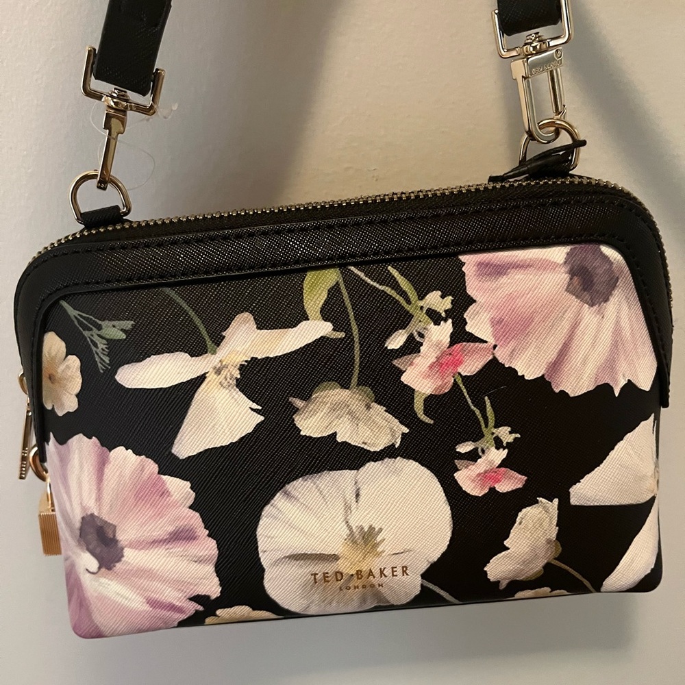 Ted Baker Black Floral Crossbody Bag